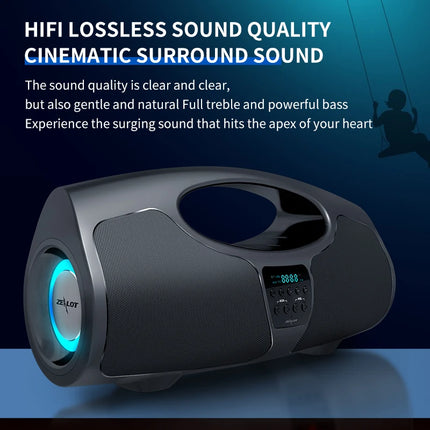 Portable Bluetooth Speaker with Deep Bass, 40W Power, and 8000mAh Battery