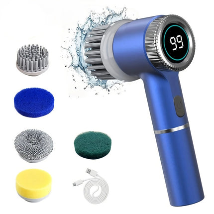 Brosse de nettoyage électrique avec 5 têtes de brosse