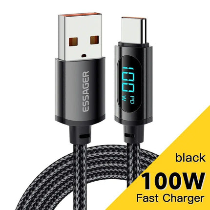 High-Speed USB-C Fast Charging Cable with LED Indicator - Wnkrs