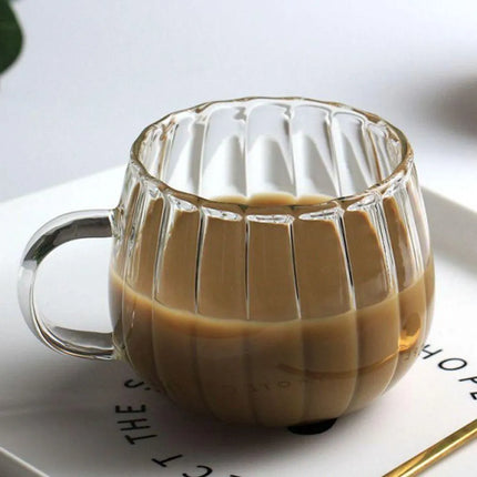 Heat-Resistant Pumpkin Pattern Glass Mug Set