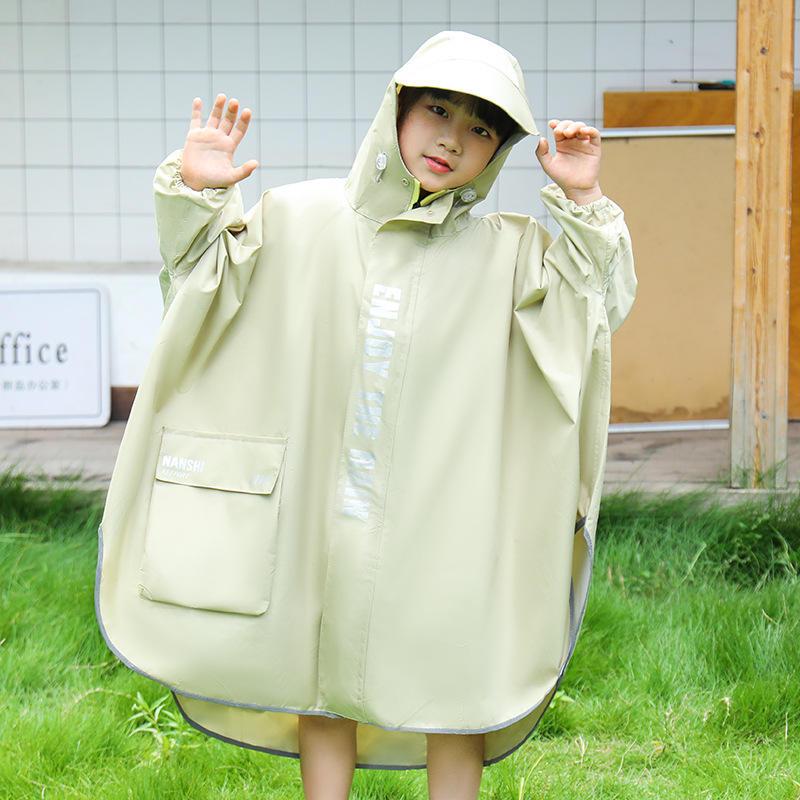 Children’s 190T Nylon Raincoat with Backpack Room