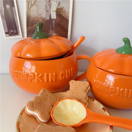 Ceramic Breakfast Couple Pumpkin Cups - Wnkrs