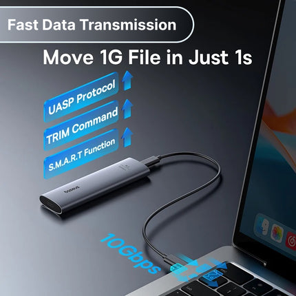 Carcasa SSD NVMe M.2 a USB tipo C de 10 Gbps