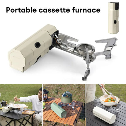 Camping Gas Stove Portable Folding Cassette Stove Outdoor Hiking BBQ Travel Cooking Grill Cooker Gas Burner Food Heating Tool Kitchen Gadgets - Wnkrs