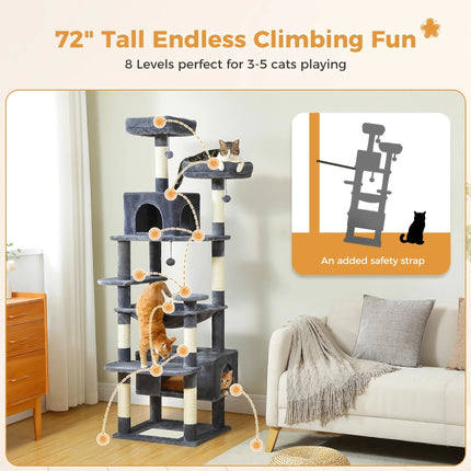 Grand arbre à chat pour chats d'intérieur