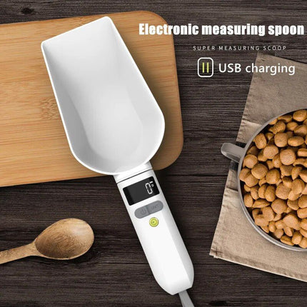 Multi-Function Digital Pet Feeding Spoon & Kitchen Scale – Precision 0.1g to 800g Measurement - Wnkrs