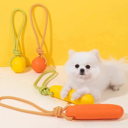 Bâton de corde en caoutchouc pour chien – Grand jouet à mâcher pour chien pour le nettoyage des dents et le soulagement du stress