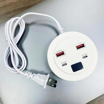 Multiprise de voyage universelle avec deux ports USB-C et USB-A