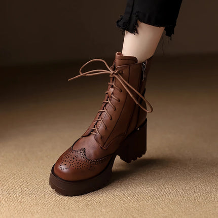 Bottes de chevalier à la mode pour femmes automne hiver avec fermeture éclair latérale et talon épais