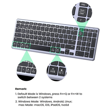 Teclado inalámbrico Bluetooth 5.0