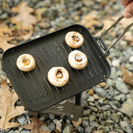 Juego de mini parrillas antiadherentes resistentes al calor para cocinar al aire libre