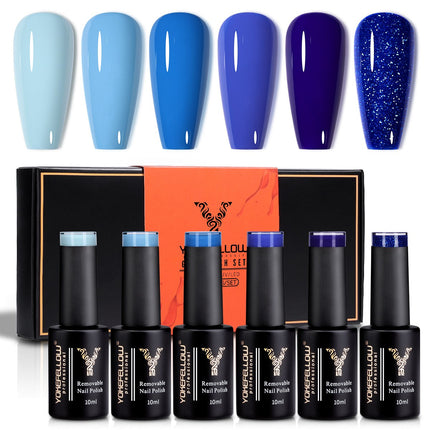 Vernis à ongles gel scintillant bleu royal