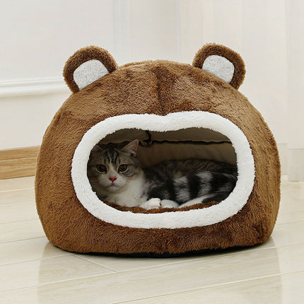 Lit pour chat en peluche confortable