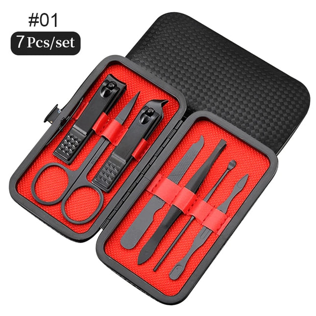 Ensemble de coupe-ongles portable en acier inoxydable