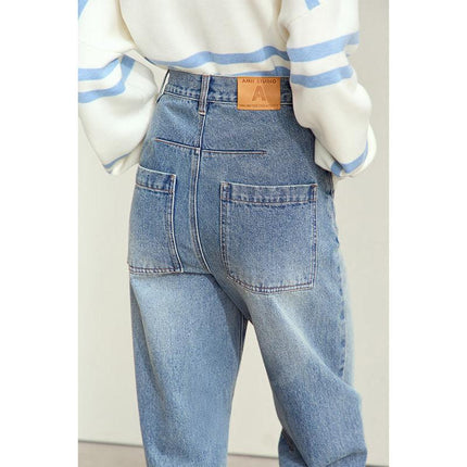 Chic Vintage Denim Women's Jeans for Autumn 2024