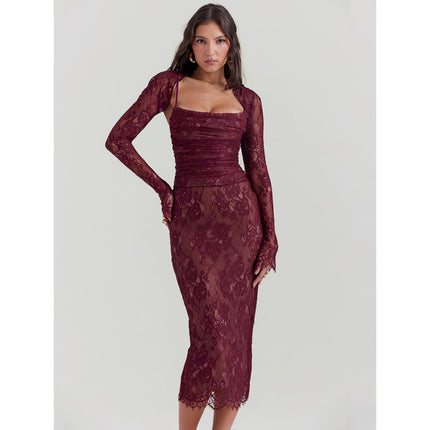 Robe longue sexy à imprimé élégant pour femme