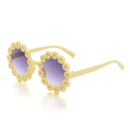 Kids Round Daisy Flower Sunglasses