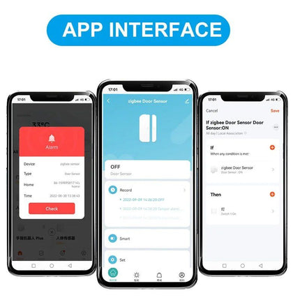 Sensor de puerta y ventana Detector inalámbrico de puerta abierta y cerrada para casa inteligente