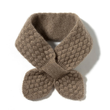 100% Pure Cashmere Moss Stitch Bowknot Scarf