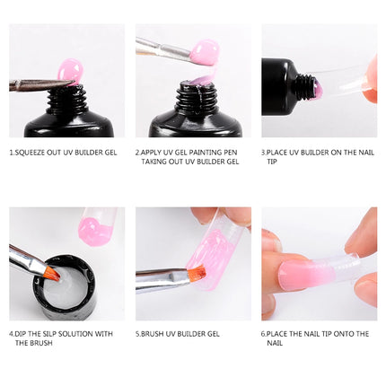 Líquido de gel acrílico para uñas para extensiones de remojo con luz UV LED