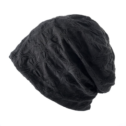 Summer Black Cotton Pile Hat – Stylish and Breathable Unisex Beret for Spring and Summer