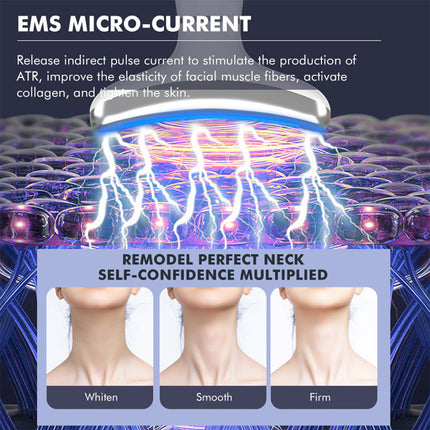 Masajeador de cuello y rostro con enfriamiento EMS