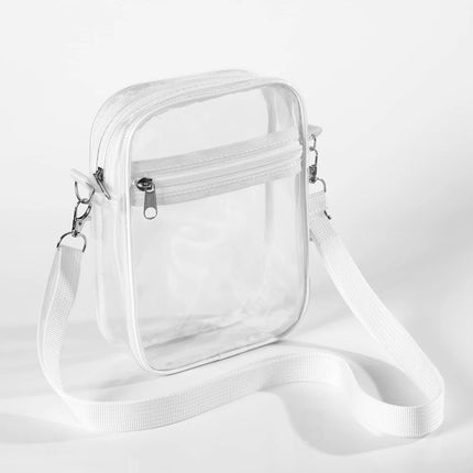 Sac à bandoulière en PVC transparent pour femme, approuvé pour le stade