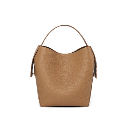 Sac seau en cuir véritable pour femme, sac à bandoulière et à bandoulière