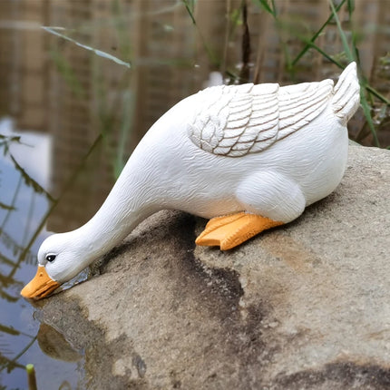 Encantadoras esculturas de patos para la decoración del hogar y el jardín