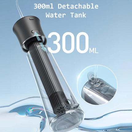 Irrigador bucal portátil de 5 modos con carga USB tipo C y tanque de 300 ml