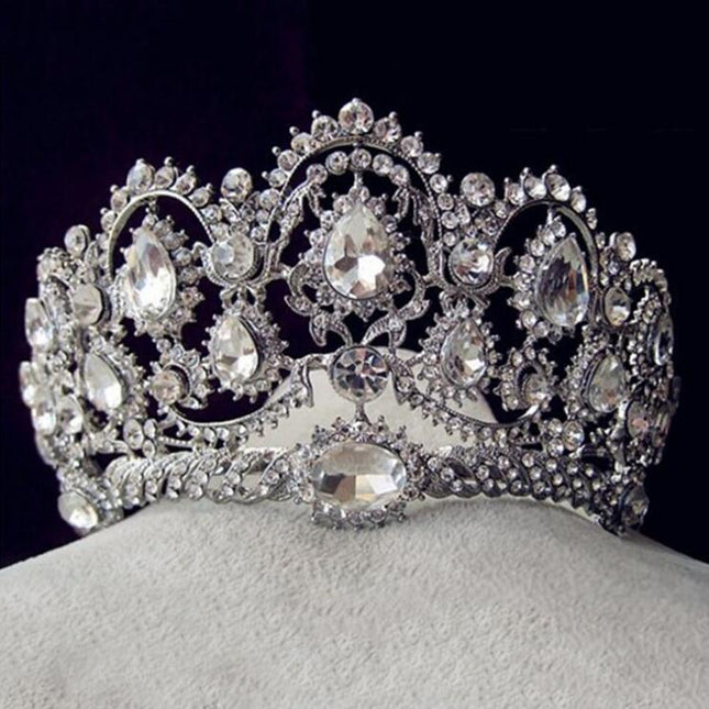 Women's Baroque Crystal Tiara with Comb
