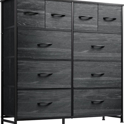 Modern White Storage Dresser with 10 Deep Drawers for Versatile Use - Wnkrs