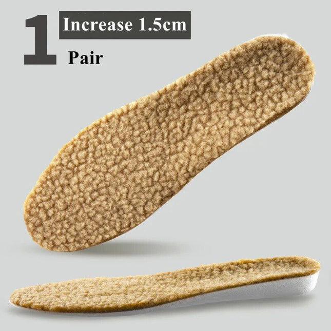Winter Warm Height Increase Insoles - 1Pair Sports Shock Absorption Shoes Insole - Wnkrs