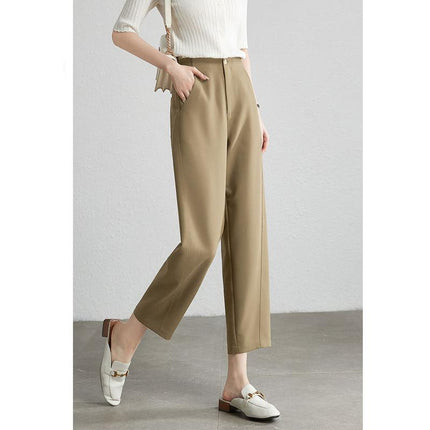 Pantalon sarouel court marron pour femme