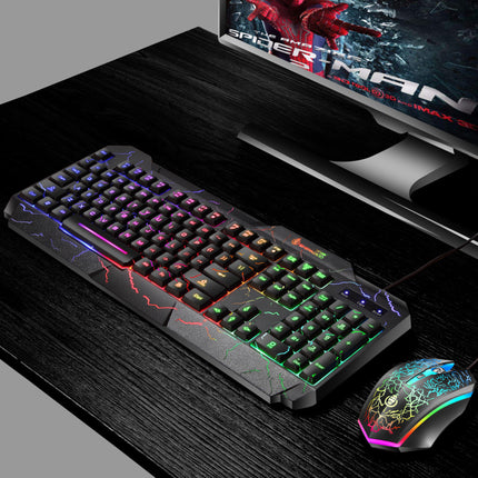 Ensemble clavier et souris de jeu Burst Office - Sensation mécanique, rétroéclairage multicolore lumineux