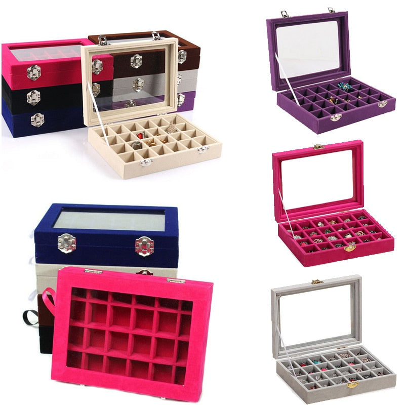 Velvet Jewelry Storage Boxes