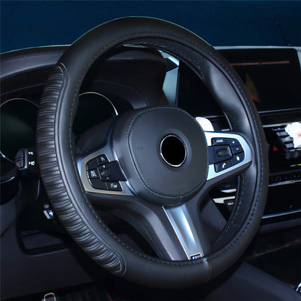 Black Stitched Steering Wheel Cover - Wnkrs