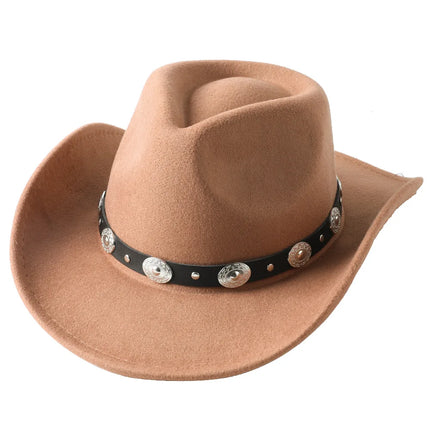 Sombrero fedora de vaquero unisex engrosado: accesorio elegante para otoño e invierno