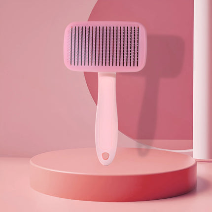 Brosse de toilettage pour animaux de compagnie avec peigne à aiguilles en acier inoxydable