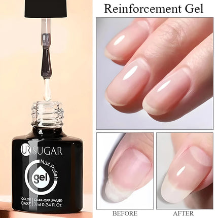 Esmalte de uñas en gel reforzado y capa superior de 7 ml