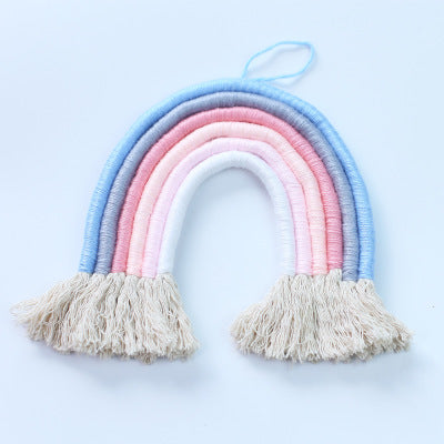 Colorful tapestry rainbow hand-woven hanging tassels - Wnkrs