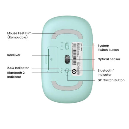 Ratón inalámbrico recargable con Bluetooth