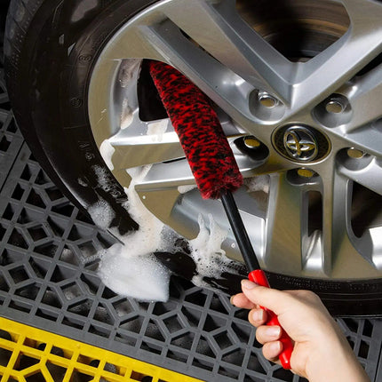 Flexible Wheel Woolies Detailing Brush for Precise Car Rim Cleaning - Wnkrs