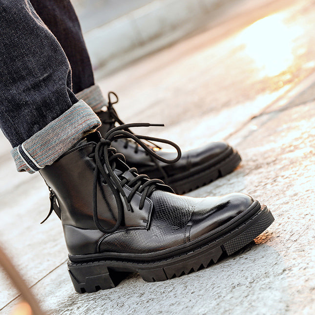 Bottines en cuir vintage pour hommes