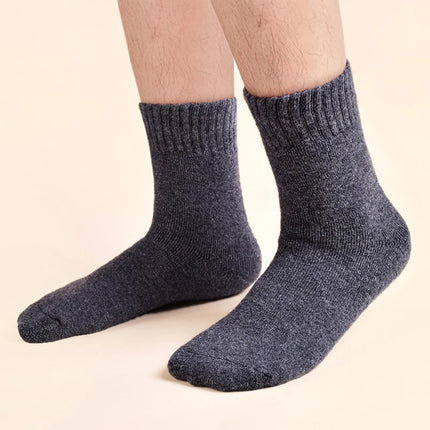 6 paires de chaussettes d'hiver en laine super épaisses