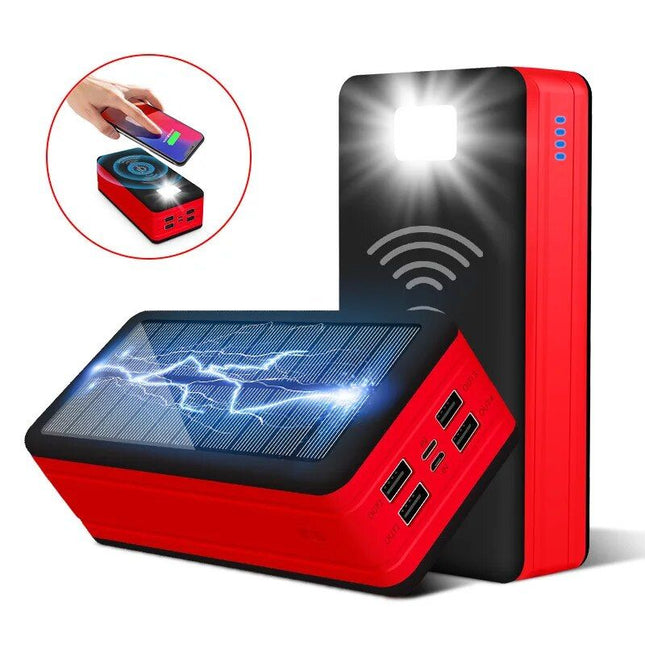 100000mAh Magnetic Wireless Solar Power Bank with Super Fast Charging & 4 USB Ports - Wnkrs