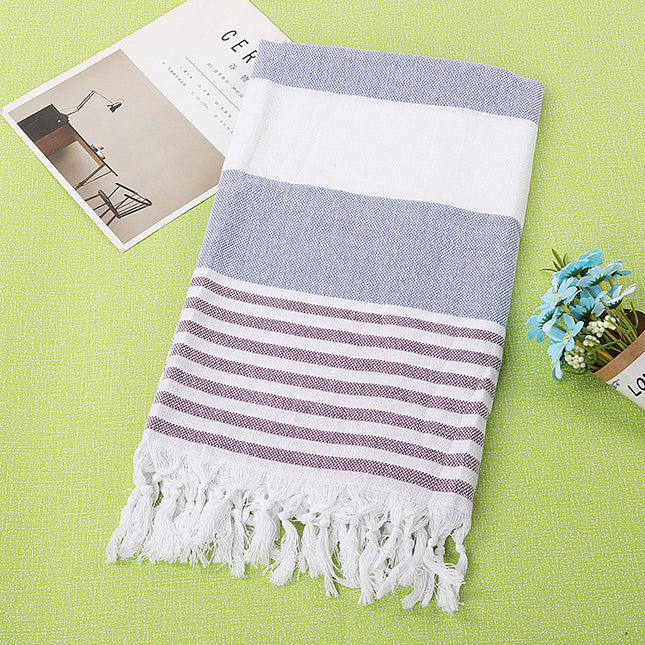 Cotton striped beach towel 100x180cm - Wnkrs