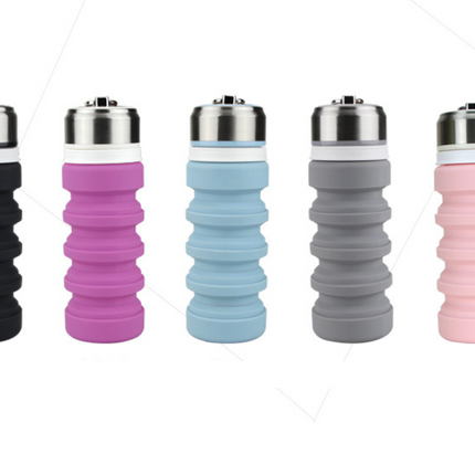 Folding telescopic silicone water bottle - Wnkrs