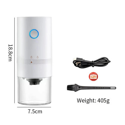 Portable Electric Coffee Grinder with USB Type-C Charging & Ceramic Burr