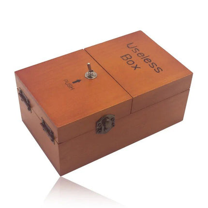 Wooden Useless Box - Interactive Stress-Reduction Toy, Ideal for Gifts - Wnkrs